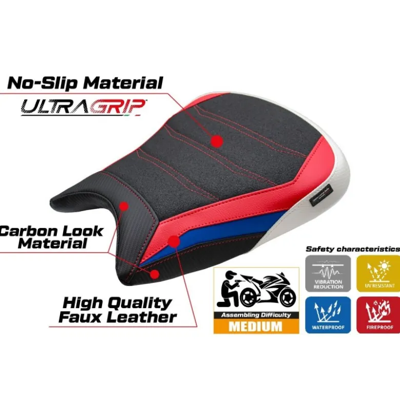 Rivestimento sella compatibile - BMW M 1000 RR 2023-2025 - mod Melk Ultragrip