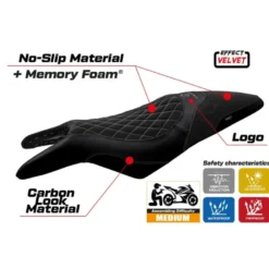 Rivestimento sella compatibile Cagiva Raptor 650-1000 (00-07) modello Eraclea Comfort System