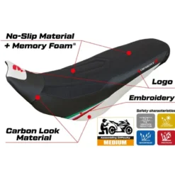 Rivestimento sella compatibile Ducati Desert-X Rally (22-24) modello Keren ultragrip comfort system