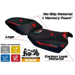 Rivestimento sella compatibile Ducati Multistrada V4 Rally (23-24) modello Adria Comfort System