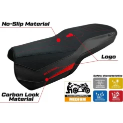 Rivestimento sella compatibile Ducati Multistrada V4 sella intera unica (21-24) modello Lula ultragrip
