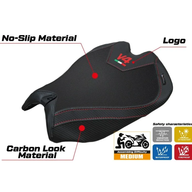 Rivestimento sella compatibile - Ducati Panigale V4 2025 - mod Argenta High