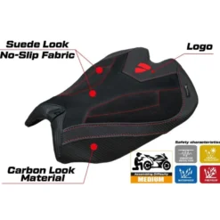 Rivestimento sella compatibile - Ducati Panigale V4 2025 - mod Argenta High Velvet