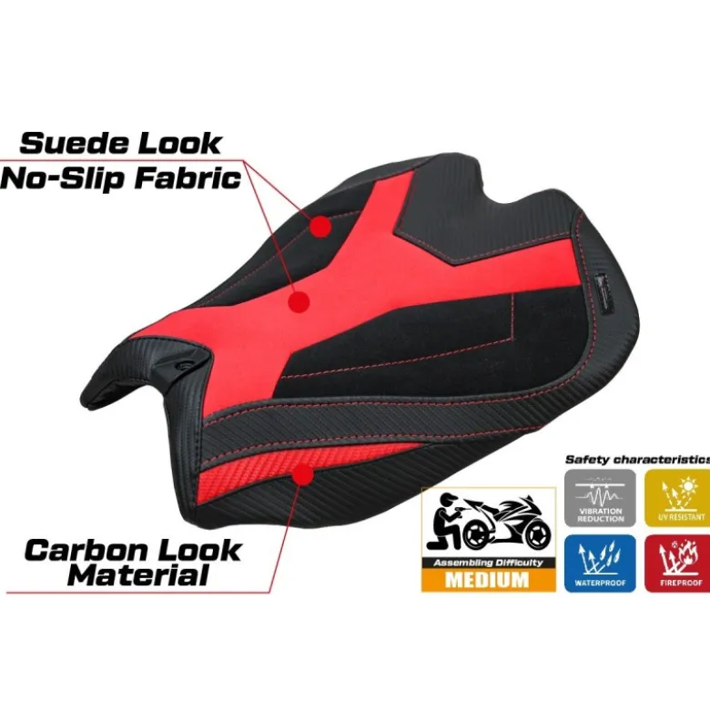 Rivestimento sella compatibile - Ducati Panigale V4 2025 - mod Argenta High Velvet
