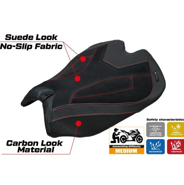 Rivestimento sella compatibile - Ducati Panigale V4 2025 - mod Argenta High Velvet