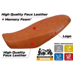 Rivestimento sella compatibile Ducati Scrambler 800 (23-24) modello Venice Comfort System