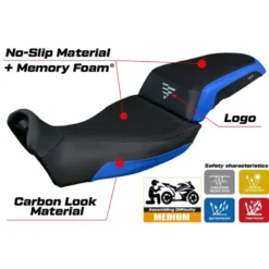 Rivestimento sella compatibile Voge Valico 525 DS - DSX (23-24) modello Xabia comfort system