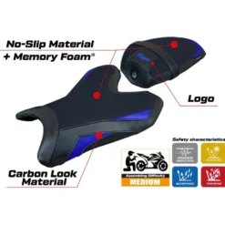 Rivestimento sella compatibile Yamaha R125 (2024) modello Lier comfort system