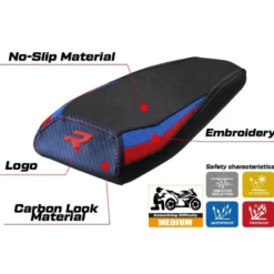 Rivestimento sella passeggero compatibile BMW M 1000 R (22-24) modello Tayma Velvet
