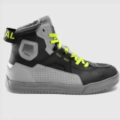 Scarpe Moto Rebelhorn Vandal II Nero Grigio Giallo Fluo
