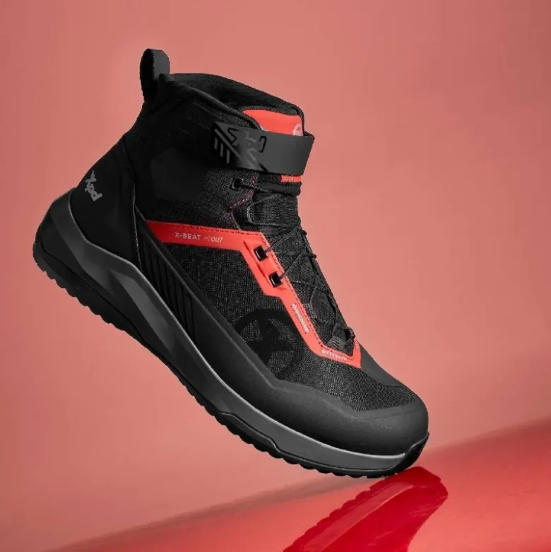 Scarpe Moto XPD X-BEAT H2OUT Nero Rosso