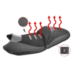 Sella Anteriore Comfort Isotta Riscaldata Per Bmw R 1300 Gs Nero