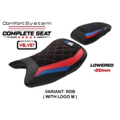 Sella completa compatibile - BMW S 1000 RR 2019-2025 - mod Varel Velvet Comfort System- Ribassata