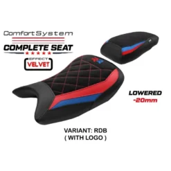 Sella completa compatibile - BMW S 1000 RR 2019-2025 - mod Varel Velvet Comfort System- Ribassata