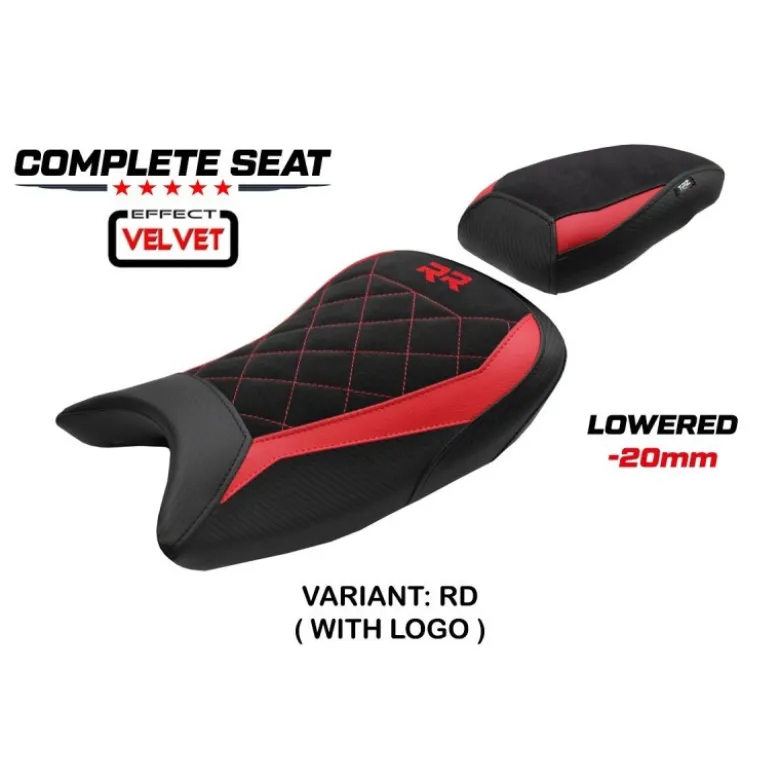 Sella completa compatibile - BMW S 1000 RR 2019-2025 - mod Varel Velvet - Ribassata