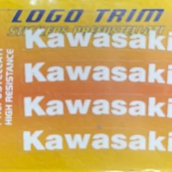 Set Adesivi Stickers Serie Trim Con Logo Kawasaki Bianco H 5 MM