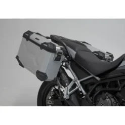 Sistema Di Valigie In Alluminio Trax Adv+Akrapovic Argento. 45/37 L. Triumph Tiger 900 (19-23).