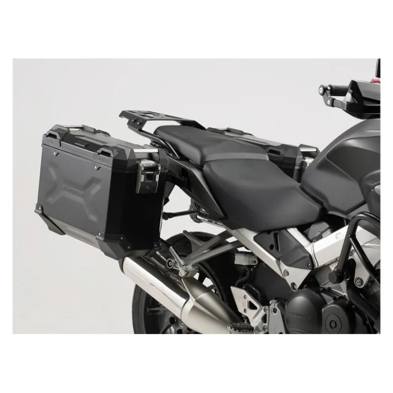Sistema valigie in alluminio TRAX ADV Nero. 7/37 l. Honda VFR800X Crossrunner (15-).