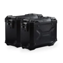 Sistema valigie in alluminio TRAX ADV Nero. 45/37 l. Modelli Triumph Tiger 800 (10-).