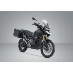 Sistema valigie in alluminio TRAX ADV Nero. 45/37 l. Tiger 1200 Rally Pro/GT/GT Pro.
