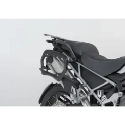 Sistema valigie in alluminio TRAX ADV Nero. 45/37 l. Tiger 1200 Rally Pro/GT/GT Pro.