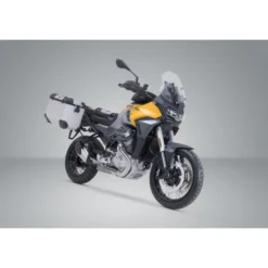 Sistema valigie in alluminio TRAX ADV Sw-Motech Argento. 37/37 l. Moto Guzzi Stelvio (23-).