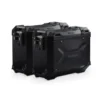 Sistema valigie in alluminio TRAX ADV Sw-Motech Nero. 37/37 l. Moto Guzzi Stelvio (23-).