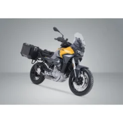 Sistema valigie in alluminio TRAX ADV Sw-Motech Nero. 37/37 l. Moto Guzzi Stelvio (23-).