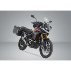 Sistema valigie in alluminio TRAX ADV Sw-Motech Nero. 45/37 l. Tiger 900 GT/GT Pro/Rally Pro.