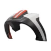 Spoiler Posteriore Ls2 In Carbonio Bianco Rosso Per Casco Thunder C FF805