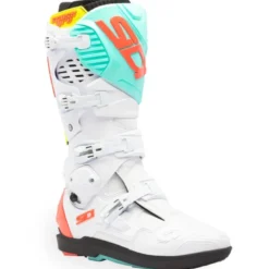 Stivali Moto Sidi Crossfire 3 Srs Bianco Verde Arancio