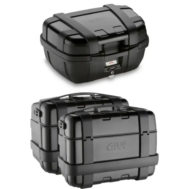 Tris Valigie Givi Trekker TRK52B con Coppia Valigie Givi TRK33B + TRK46B