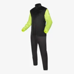 Tuta Antipioggia Rebelhorn Travel Rain Suit Nero Giallo Fluo