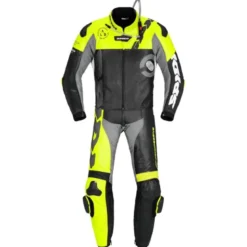 Tuta Divisa In Pelle Spidi Dp-Progressive Touring Nero Giallo Fluo