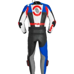 Tuta Divisa In Pelle Spidi Dp-Progressive Touring Nero Rosso Blu