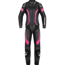 Tuta Donna Divisa In Pelle Spidi Laser Touring Lady Nero Fucsia