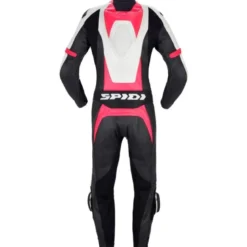 Tuta Donna Intera In Pelle Spidi Track Lady Perforated Pro Nero Fucsia