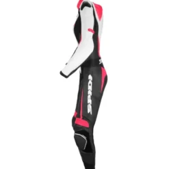Tuta Donna Intera In Pelle Spidi Track Lady Perforated Pro Nero Fucsia