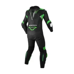 Tuta Intera In Pelle Macna Armadyl Nero Verde