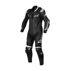 Tuta Intera In Pelle Macna Chromiq 1pc Nero Bianco