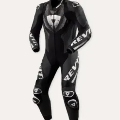 Tuta Intera In Pelle Revit Hyperspeed 3 Nero Bianco