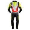 Tuta Intera In Pelle Spidi Supersonic Perforated Pro Nero Giallo Fluo