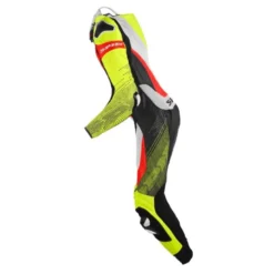 Tuta Intera In Pelle Spidi Supersonic Perforated Pro Nero Giallo Fluo