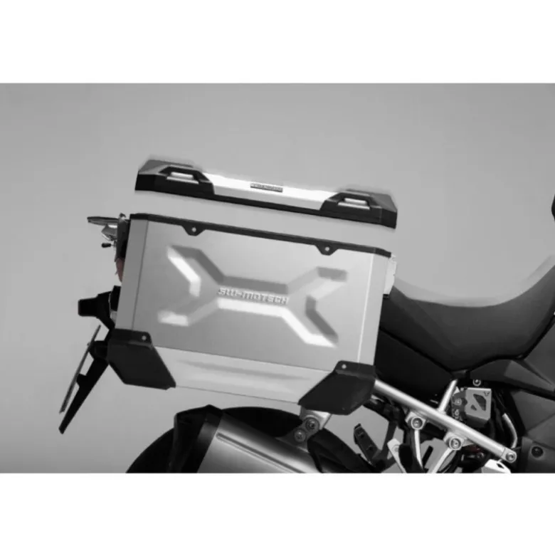 Valigia Laterale Destra Sw-Motech TRAX ADV L 45 Litri Alluminio Nero