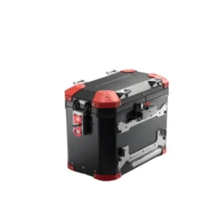 Valigia Laterale MyTech Model-x 39 Litri Nero Angolari Rossi