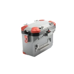 Valigia Laterale Scaricata MyTech Model-x 41 Litri Grigio Angolari Rossi