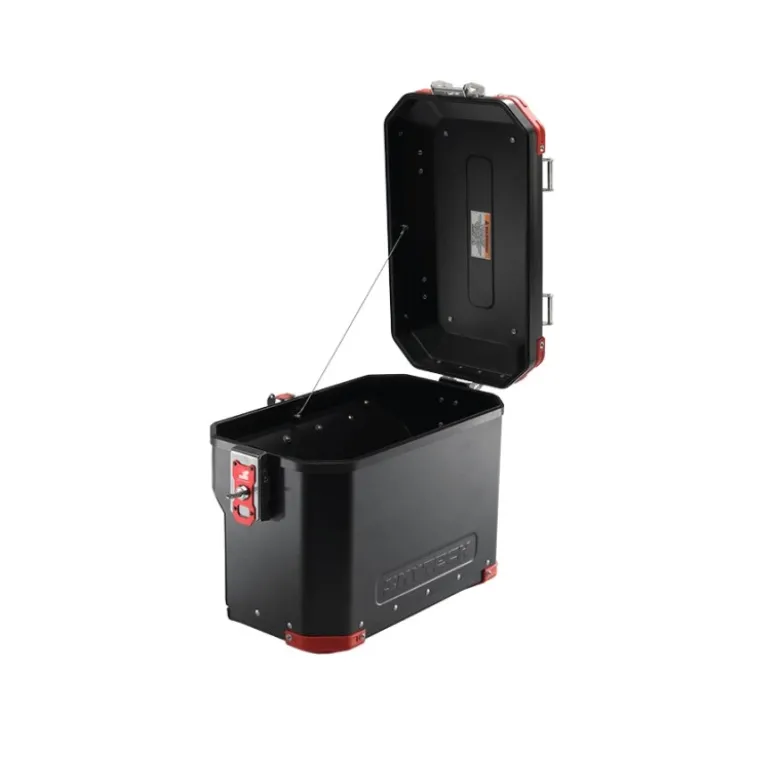 Valigia Laterale Scaricata MyTech Model-x 32 Litri Nero Angolari Rossi