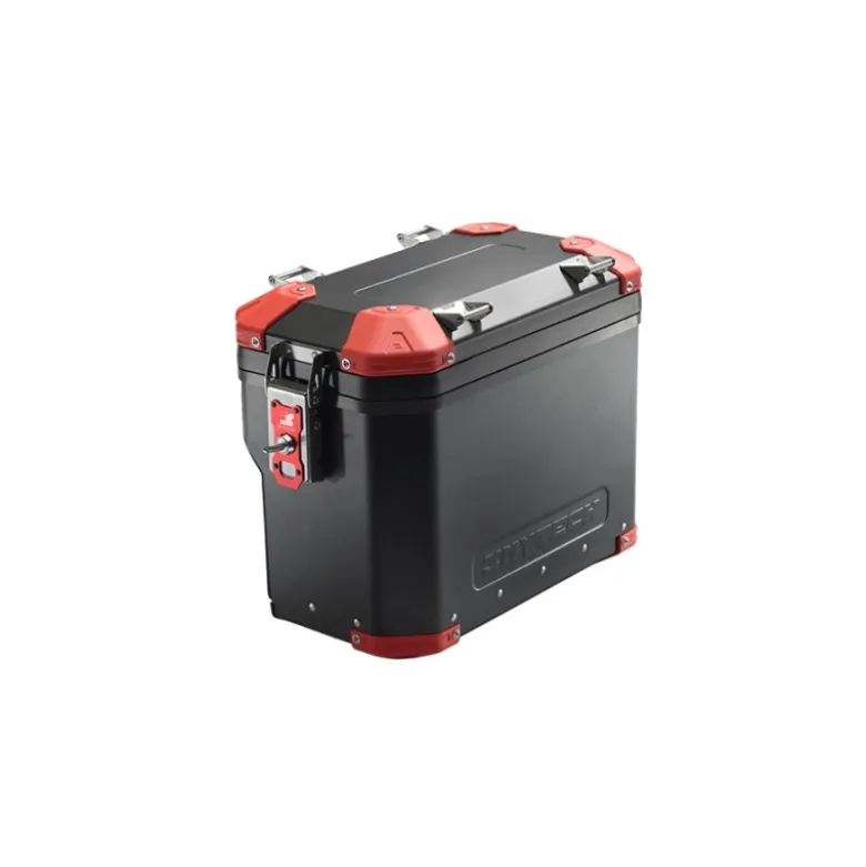 Valigia Laterale Scaricata MyTech Model-x 32 Litri Nero Angolari Rossi