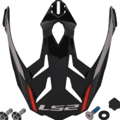 Visiera Spoiler Ls2 Per Casco Explorer MX701 Rosso Nero