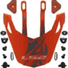 Visiera Spoiler Ls2 Per Casco Pioneer MX702 Arancione Opaco